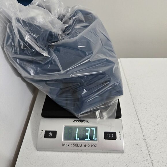 Skies Are Blue Raja Collarless Blazer Sz 2X Teal Open Career 3/4 Ruched Sleeves - Picture 10 of 10